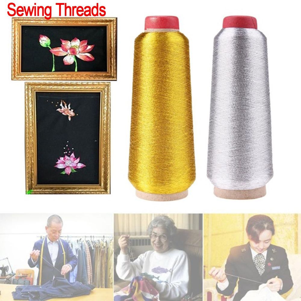 Sewing Thread In Textile - Filo da ricamo oro/argento filo a