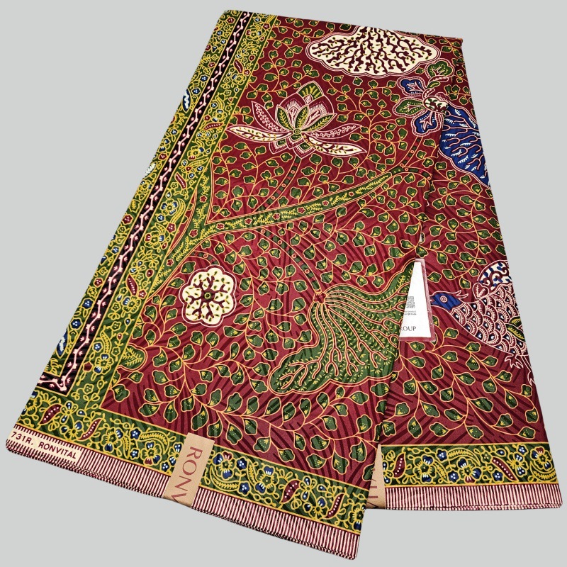 Sewing Batik - Tessuto Batik Africano in Cotone Rosso