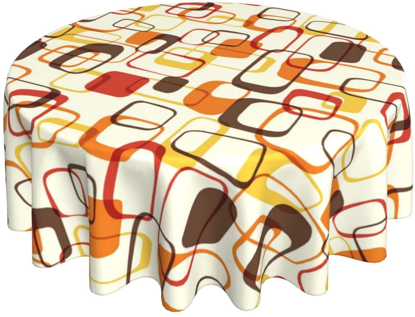 Century Textile & Sewing Supply Photos - Tovaglia rotonda geometrica retrò di metà