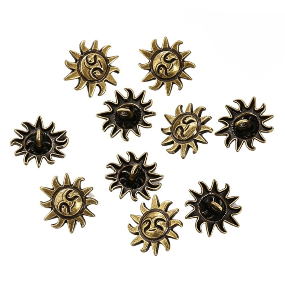 Button Hole Cutter - 10 bottoni in metallo a forma