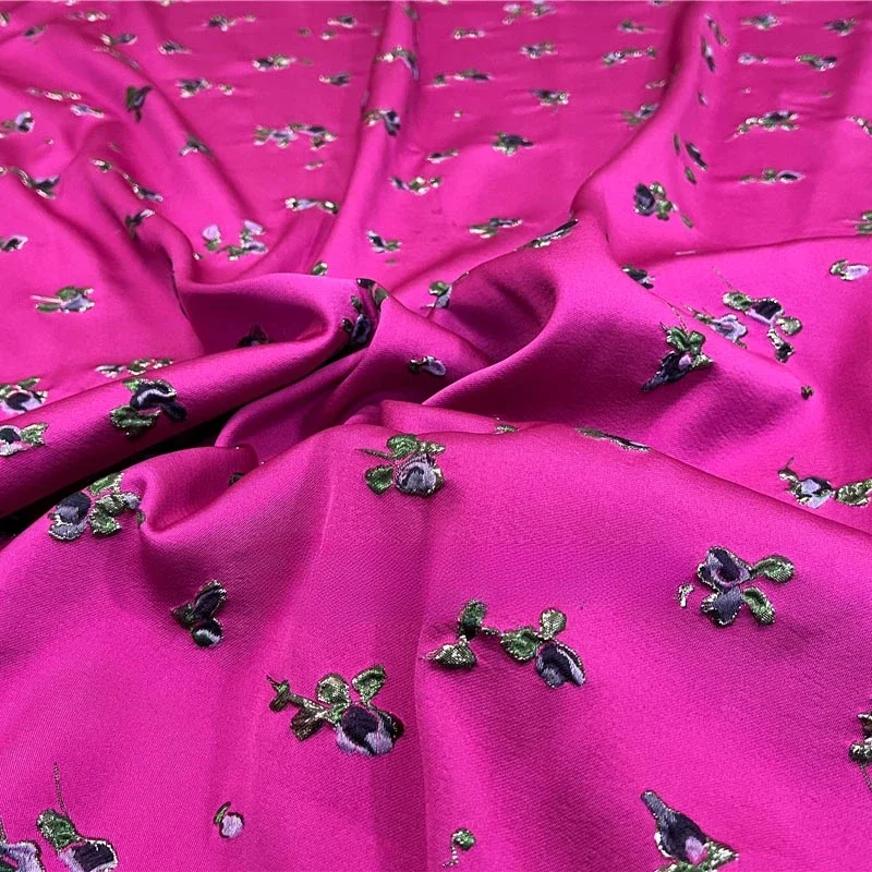 Sewing Thread In Textile - Elegante filo d'oro Tessuto broccato jacquard
